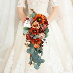 Artificial Waterfall Bridal Bouquet Wedding Decoration Simulated Photography