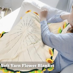 LOKOZ Sunflower Gifts for Women Get Well – Crochet 63×63 Inches,