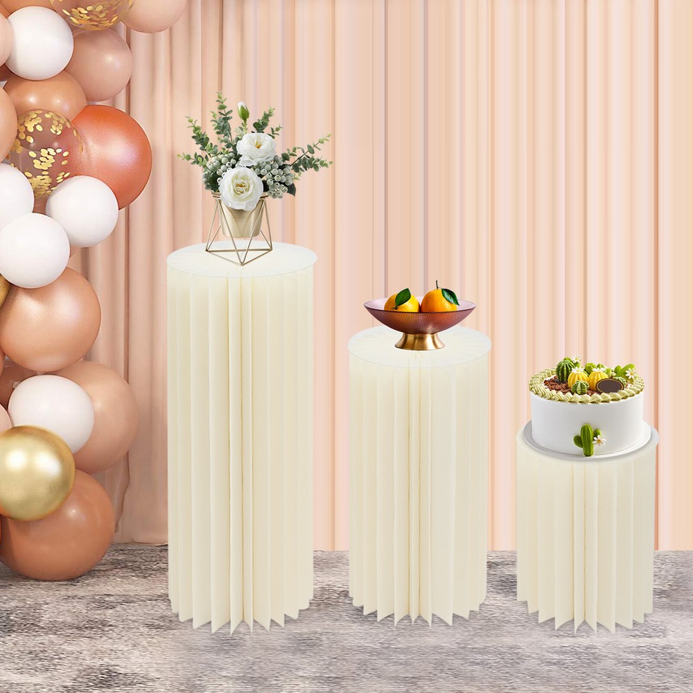 Cylinder Pedestal Wedding Cake Flowers Display Stand Decoration Dessert Table