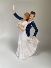 Selfie Taking Bride And Groom Wedding Cake Topper, 7” Tall, READ Description