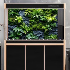 Rock Wall Reptile Habitat Background Greenery-Infused Room Vertical Moss Wall…