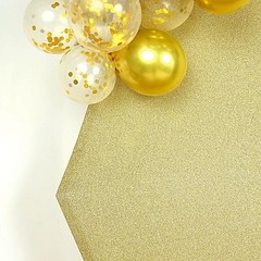 CHAMPAGNE 8 ft Metallic Spandex Hexagon STAND COVER Wedding Party Decorations