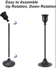 Black Candlestick Holders Taper Candle Holders, Set of 3 1 set (3 pcs) E1