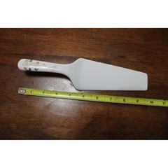 Andrea by Sadek White Porcelain Cake Server Gold Scroll Handle Japan Vintage