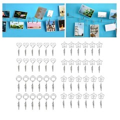 12pcs 2.8in Double Headed Memo Clip Metal Card Holder Wire Photo Clamp