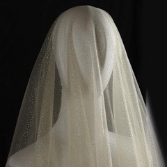 SHAYUAN 60″ x 8 Yards Glitter Tulle Fabric Rolls for Bridal Veil Tutu Champagne