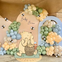 131PCS Classic Winnie Baby Shower Birthday Decorations Large Winnie Coroplast…