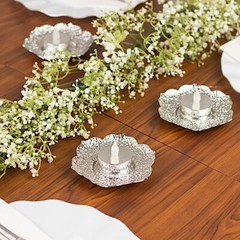 3 Metal 5 in Plum Blossom Votive CANDLE HOLDERS Centerpieces Party Decorations