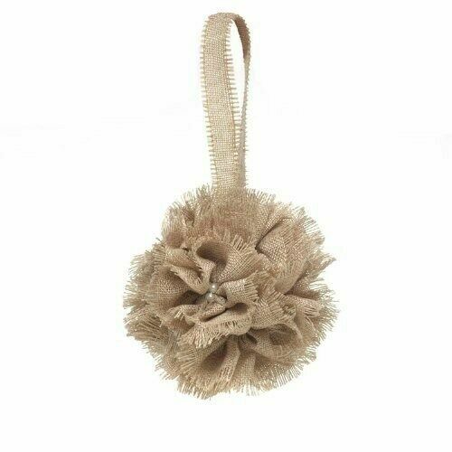 Burlap And Pearl Kissing Ball by Hortense B. Hewitt, Wedding Kissing Ball