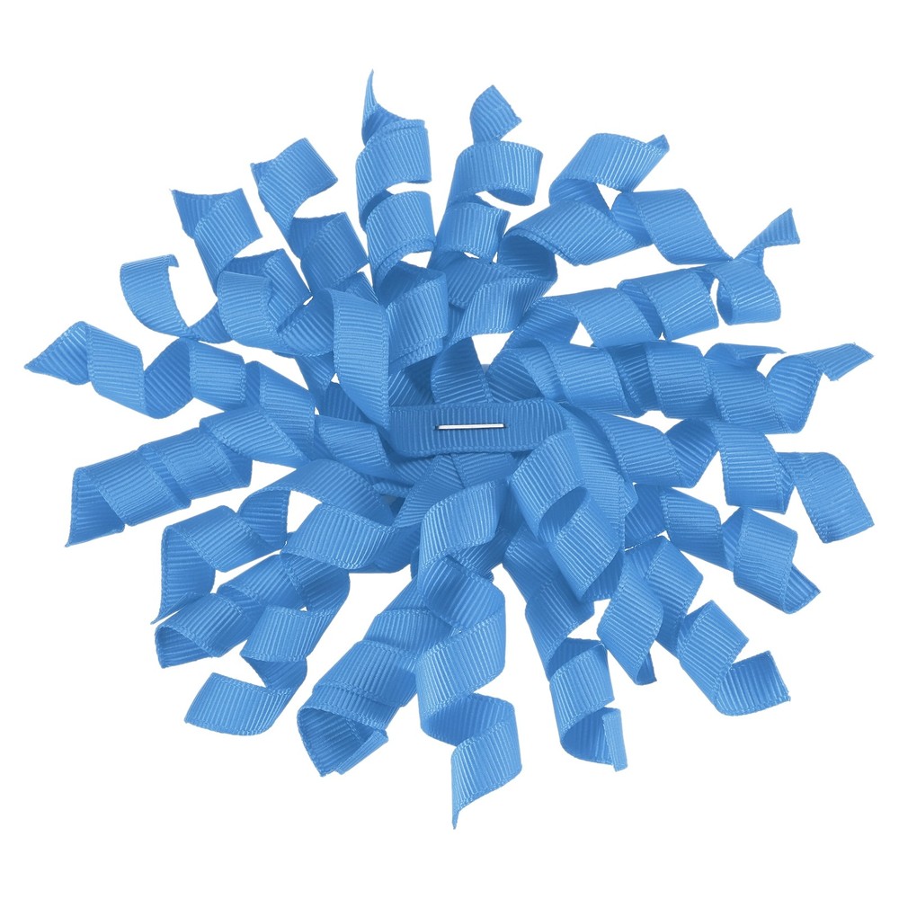 6 Pcs 4 Inch Grosgrain Curly Bows for Gift Wrapping Self-Adhesive Dark Blue