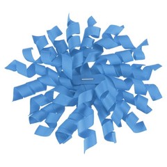 6 Pcs 4 Inch Grosgrain Curly Bows for Gift Wrapping Self-Adhesive Dark Blue