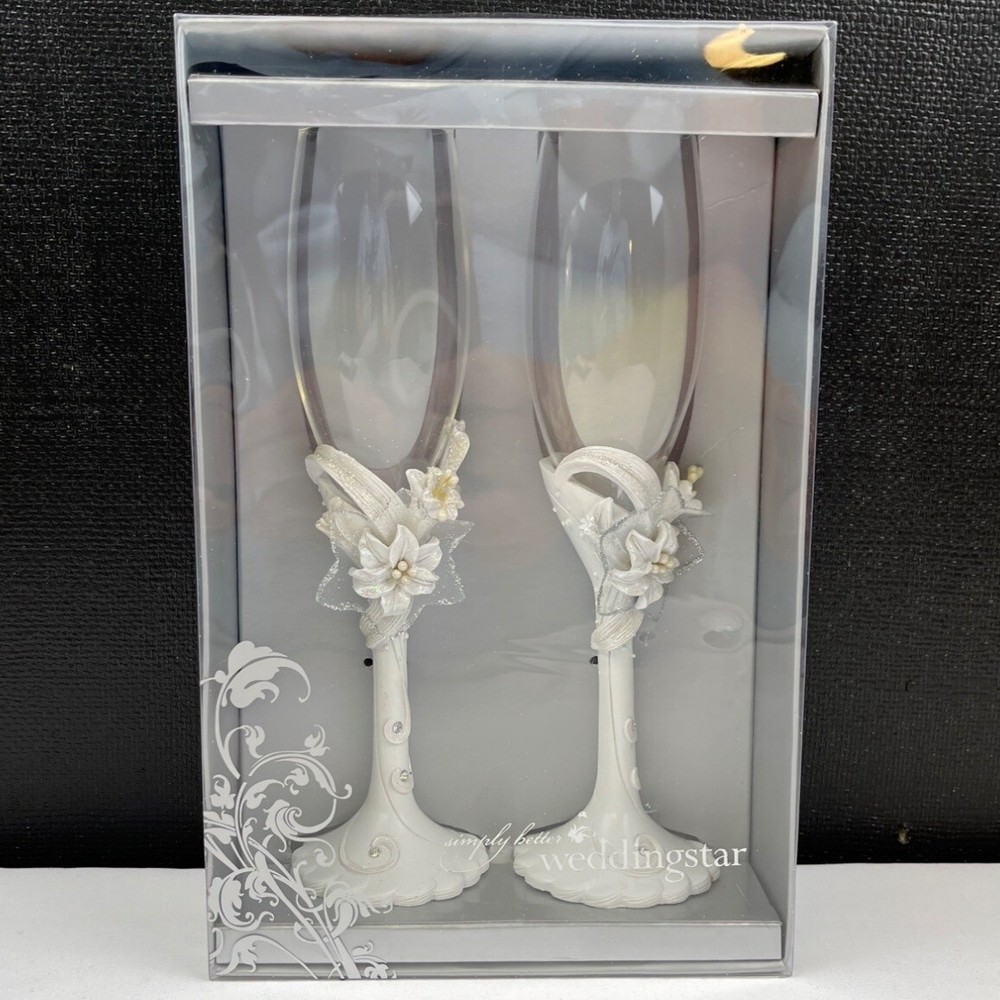 Simply Better Weddingstar Bride & Groom Wedding Toast Glass SKU 4466
