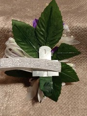 NEW 5″ Artificial Purple Rose Wrist Corsage Pearls, Butterfly Lavender Bout
