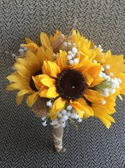 WEDDING FLOWERS BOUQUETS Decorations Sunflowers turquoise SALE THRU 9/5