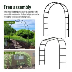 7.9 ft Metal Green Stand Arch Wedding Party Prom Garden Floral Decoration US