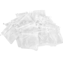 White Organza Favor Bags 5.5×3.75 Inches 50-Pack Wedding Birthday Party Supplies