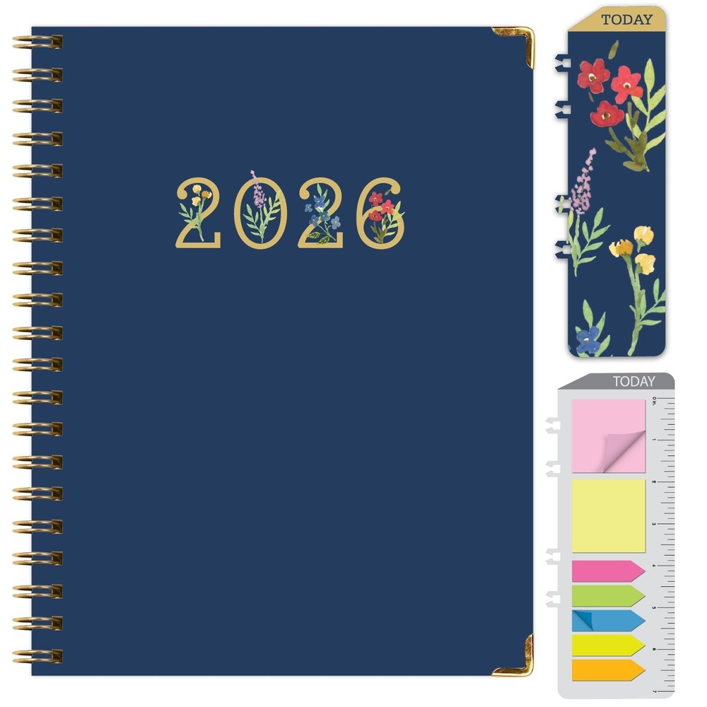 HARDCOVER 2026 Planner, 7″x9″: 14 Months (November 2025 – December 2026), Dai…