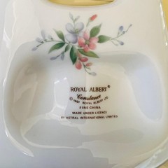 Royal Albert Porcelain Phone – Constance Pattern, Cream Floral Receiver, Figurin
