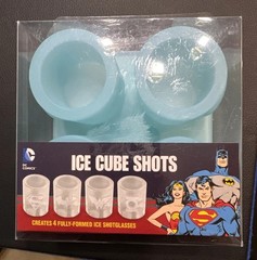 DC Comics Superheroes Frozen Formed Icon Ice Cube Shot 4-Pk In Gift box
