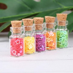 MaxMau 100pcs 1ml Small Mini Glass Bottles Jars with Cork Stoppers Tiny Clear