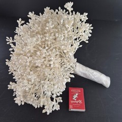 Bride’s Bouquet Faux Flowers Pearlised Plastic Vintage Style Wedding 28cm