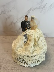 Vtg 1940s 1950s Wedding Cake Topper