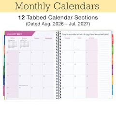 LITE TEACHER PLANNER – Aug 2026-Jul 2027, 8.5″ x 11″ Daily Teal Gold Marble