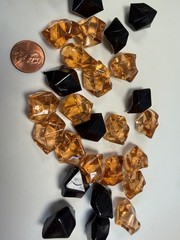 Decorative Acrylic Crystal Gems Colors Ice Rocks orange and black 2 lbs