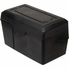 Innovative Storage Designs Plastic Card File, 4″ x 6″, 300-Card Capacity, Black
