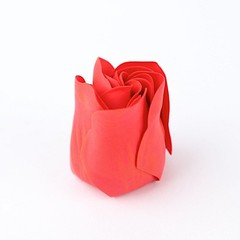 24 Red HEART ROSE PETALS SOAPS Gift Boxes Wedding Party FAVORS Supply