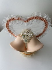 Vintage 60’s 70’s 80s? Chapel Bells Heart Shape Cake Topper