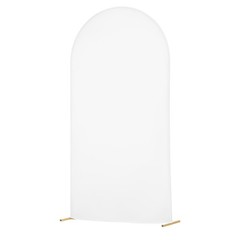 Uimoso Wedding Arch Backdrop Stand Metal 7.2ft Stand Gold Party Decor with Cover