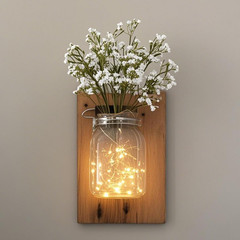 7-Pcs 21” Secure-Stem Realistic Artificial White Babys Breath (Gypsophila) Flowe