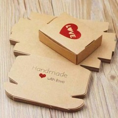 100x Handmade with love Product Packaging Box Jewelry Necklace Bracelet Packing