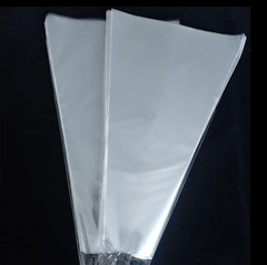 100 Pcs Clear Plastic Flower Cellophane Bags Transparent Bouquet Sleeves Rose Pa