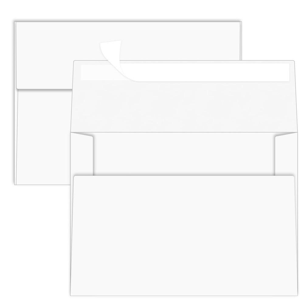 YINUOYOUJIA 50 Packs White A7 Envelopes, 5×7 Envelopes for 50pack,