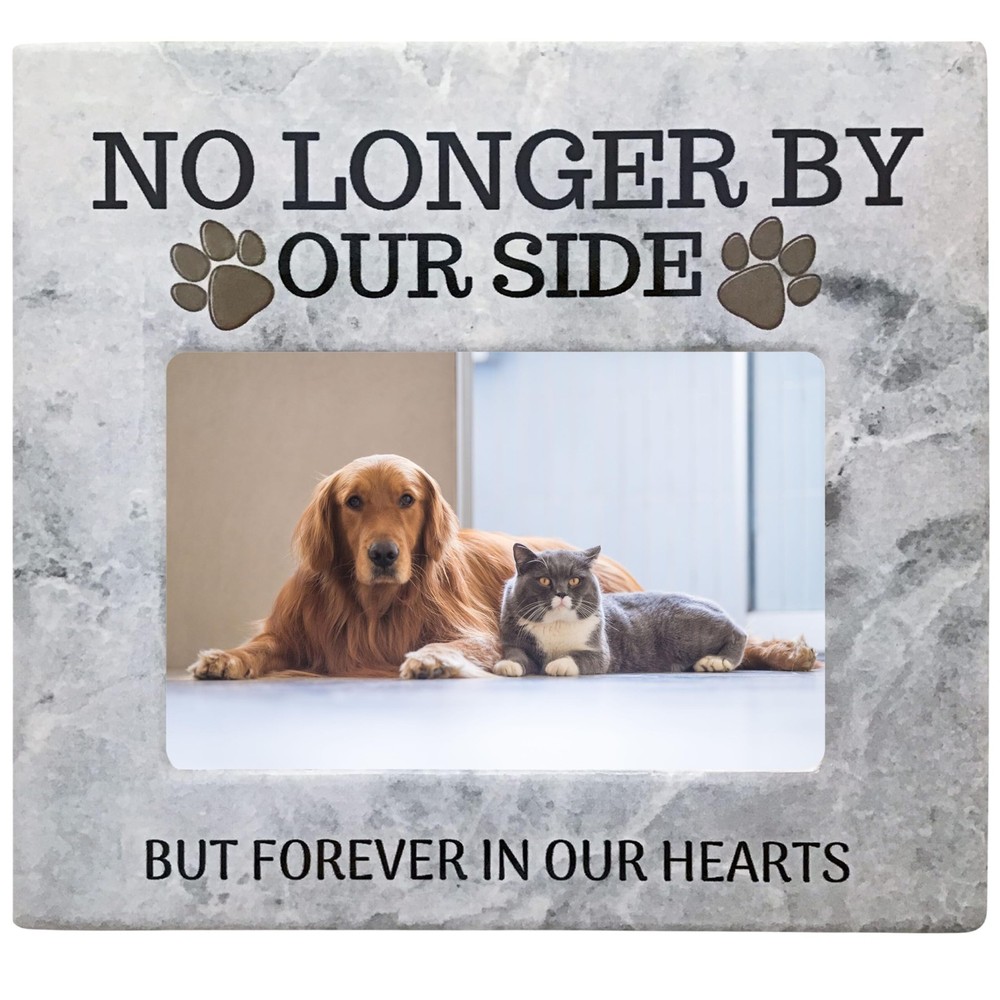 BANBERRY DESIGNS Dog Memorial Picture Frame – “No Longer By Our Side