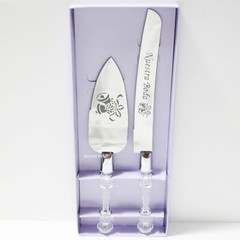 Boda Wedding Cuchillos De Pastel Cake Knife Server Set Nuestra Bodal Silver Bell
