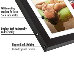Americanflat 5×7 Picture Frame Collage with Shatter-Resistant Glass – Fits Th…