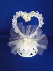 New Vintage Wilton Petite «Dainty Charm» white Wedding Cake Top, 106-931