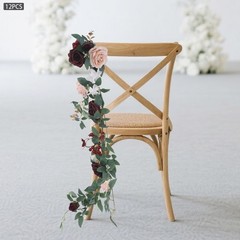 Wedding Chair Decoration Artificial Pew Flower Artificial Wedding Chair Flower