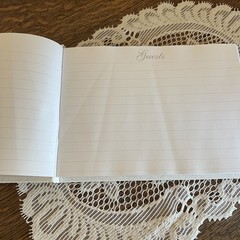 Western Cowboy Wedding Guest Book White Hat Boots Horseshoe Rope 3D Design