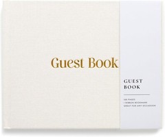 Lamare Wedding Guest Book Elegant Guest Book for Party, Baby Shower White 7×9″