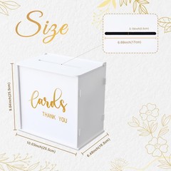 White Wedding Card Box Slot PVC Gift Card Box Holder Reception Money Envelope