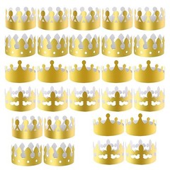 Party Hats For Coronation Celebration Gold Paper Crowns Easy To Install