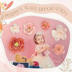 24 Pcs Tissue Paper Flowers, Crepe Paper Flowers Decorations 8″ Assorted Color