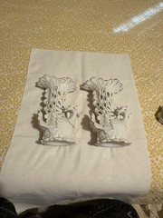 Table Centerpieces White Porcelain Swan Vase Planters Pierced Reticulate Design