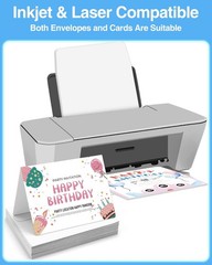 Blank-Cards-and-Envelopes 60 Pack – 5 x 7 Folded Cardstock with A7 White Enve…