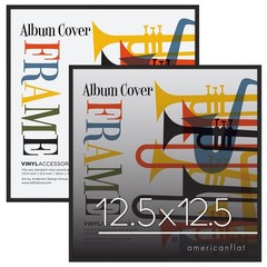 Americanflat 12.5×12.5 Album Frame with Plexiglass – Set of 2 – Record Album …