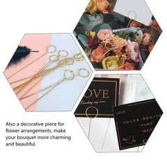 30Pcs Golden Floral Card Clips for Photo Memo and Table Number Display